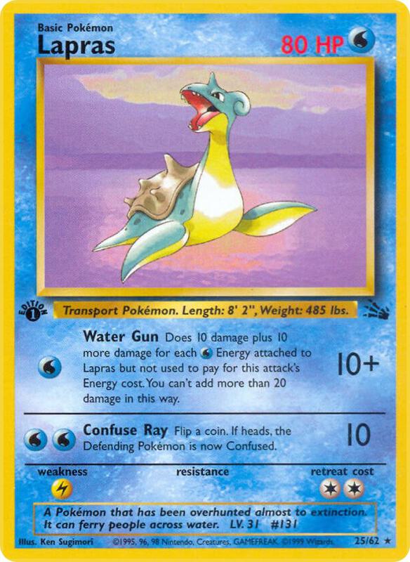 Lapras (25) Unlimited Fossil #25/62 Pokémon TCG card (English)