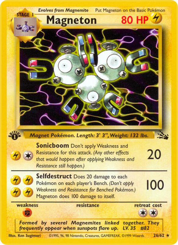 Magneton (26) Fossil #26/62 Pokémon TCG card (English)