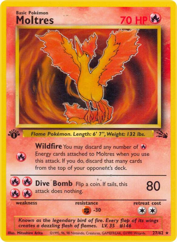 Moltres (27) Fossil #27/62 Pokémon TCG card (English)