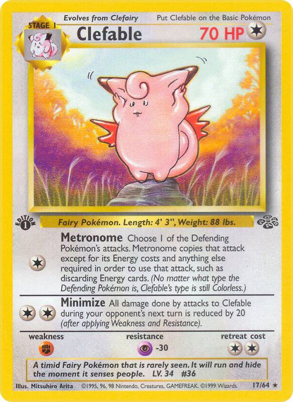 Clefable (17) Unlimited Jungle #17/64 Pokémon TCG card (English)