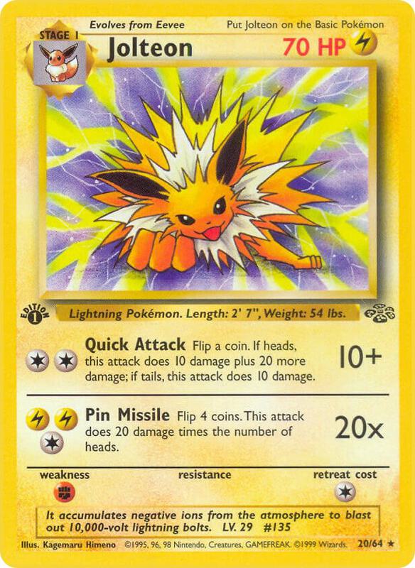 Jolteon (20) Jungle #20/64 Pokémon TCG card (English)
