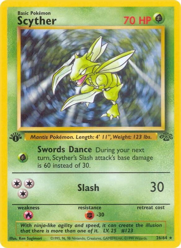 Scyther (26) Jungle #26/64 Pokémon TCG card (English)