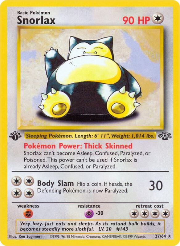 Snorlax (27) Unlimited Jungle #27/64 Pokémon TCG card (English)