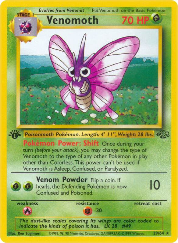 Venomoth (29) Jungle #29/64 Pokémon TCG card (English)