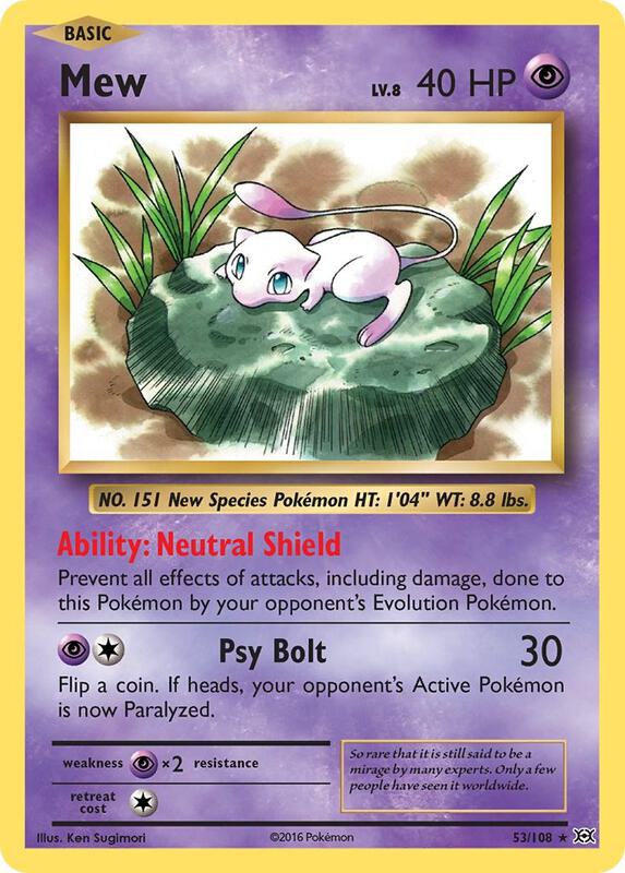 Mew XY - Evolutions #53/108 Pokémon TCG card (English)