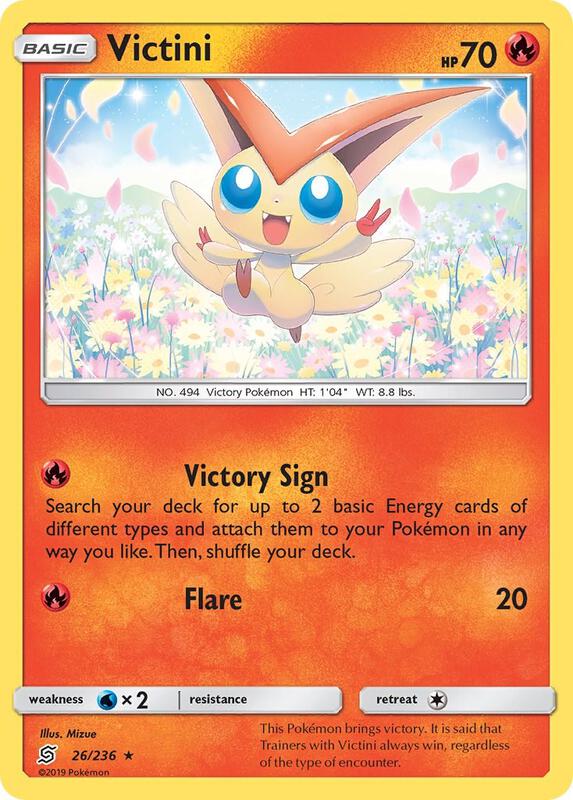 Victini SM - Unified Minds #26/236 Pokémon TCG card (English)