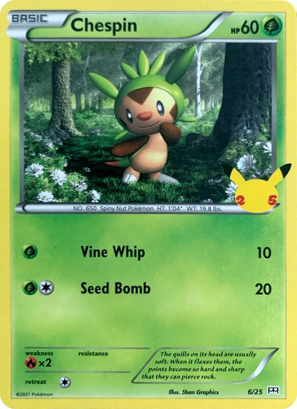 Chespin - 6/25 McDonald's 25th Anniversary Promos #006/025 Pokémon TCG card (English)
