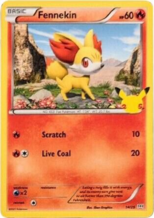 Fennekin - 14/25 McDonald's 25th Anniversary Promos #014/025 Pokémon TCG card (English)