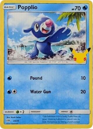 Popplio - 23/25 McDonald's 25th Anniversary Promos #023/025 Pokémon TCG card (English)