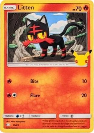 Litten - 15/25 McDonald's 25th Anniversary Promos #015/025 Pokémon TCG card (English)