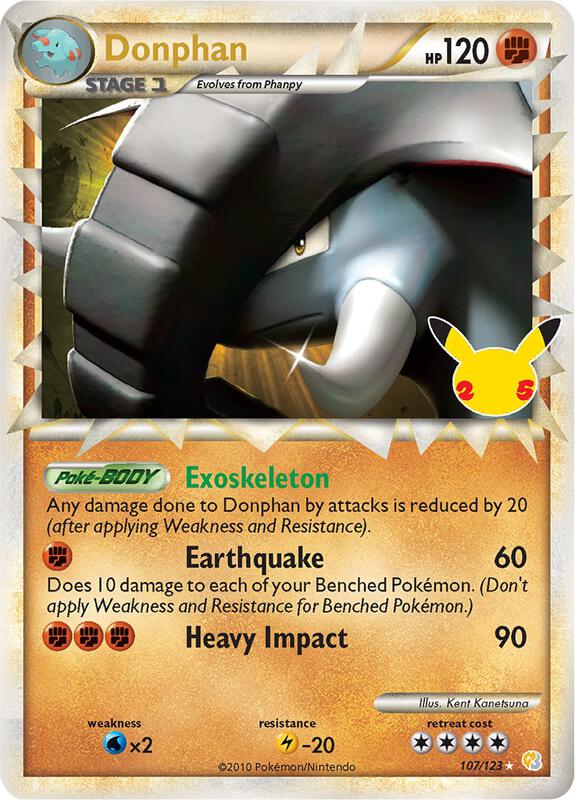Donphan (Prime) Celebrations: Classic Collection #107/123 Pokémon TCG card (English)