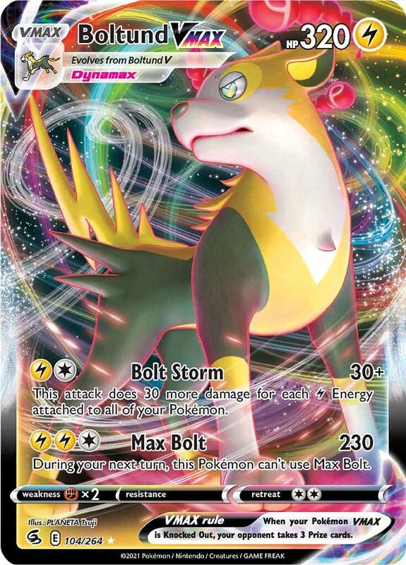 Boltund VMAX SWSH08: Fusion Strike #104/264 Pokémon TCG card (English)