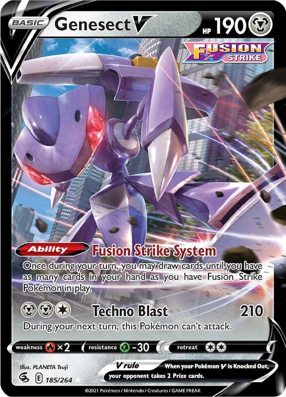 Genesect V SWSH08: Fusion Strike #185/264 Pokémon TCG card (English)