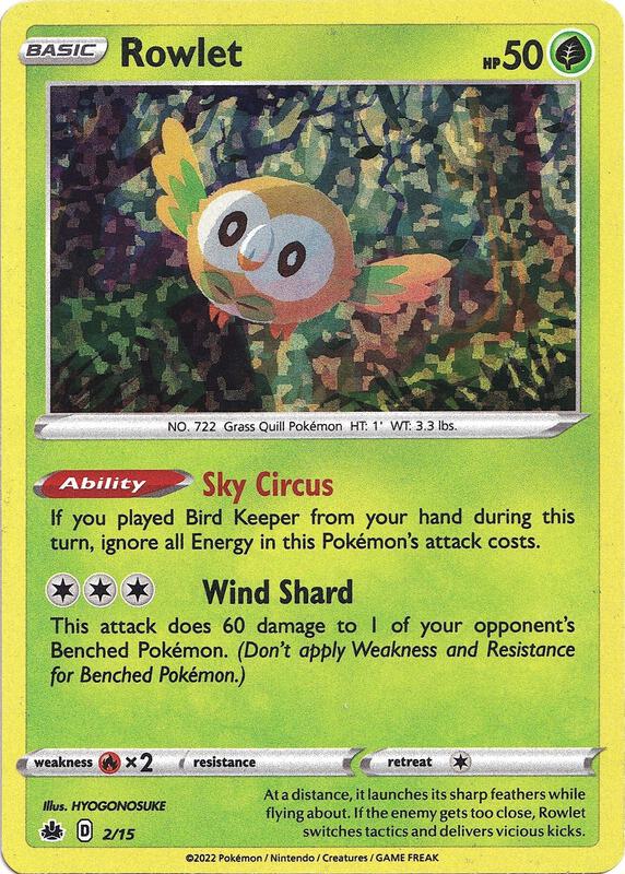 Rowlet - 2/15 McDonald's Promos 2022 #002/015 Pokémon TCG card (English)