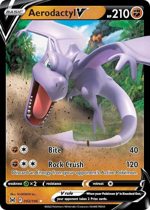Aerodactyl V SWSH11: Lost Origin #092/196 Pokémon TCG card (English)