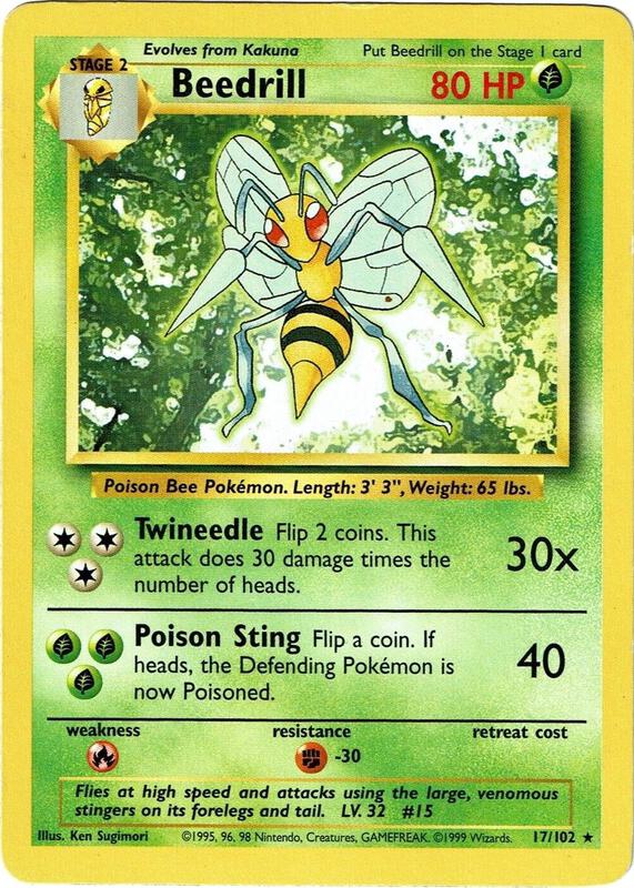 Beedrill Base Set #017/102 Pokémon TCG card (English)