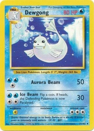Dewgong Base Set #025/102 Pokémon TCG card (English)