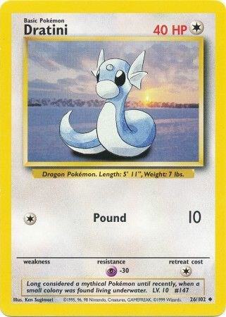 Dratini Base Set #026/102 Pokémon TCG card (English)