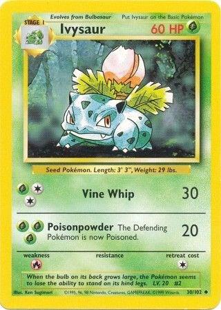 Ivysaur Base Set #030/102 Pokémon TCG card (English)