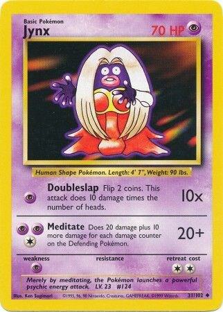 Jynx Base Set #031/102 Pokémon TCG card (English)