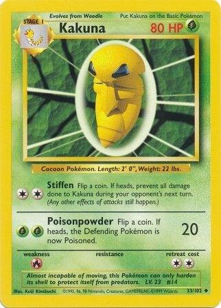 Kakuna Base Set #033/102 Pokémon TCG card (English)