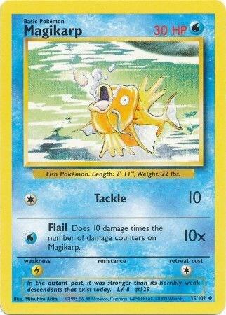 Magikarp Base Set #035/102 Pokémon TCG card (English)