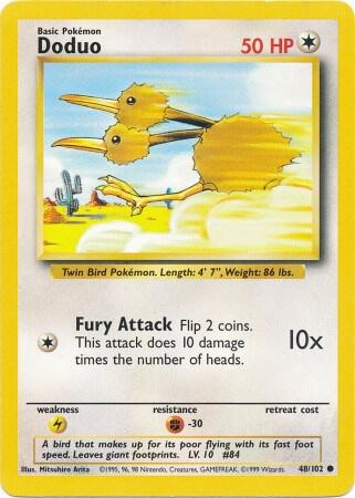 Doduo Base Set #048/102 Pokémon TCG card (English)