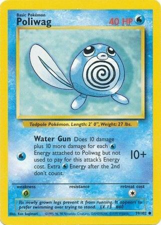 Poliwag Base Set #059/102 Pokémon TCG card (English)