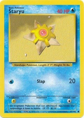 Staryu Base Set #065/102 Pokémon TCG card (English)