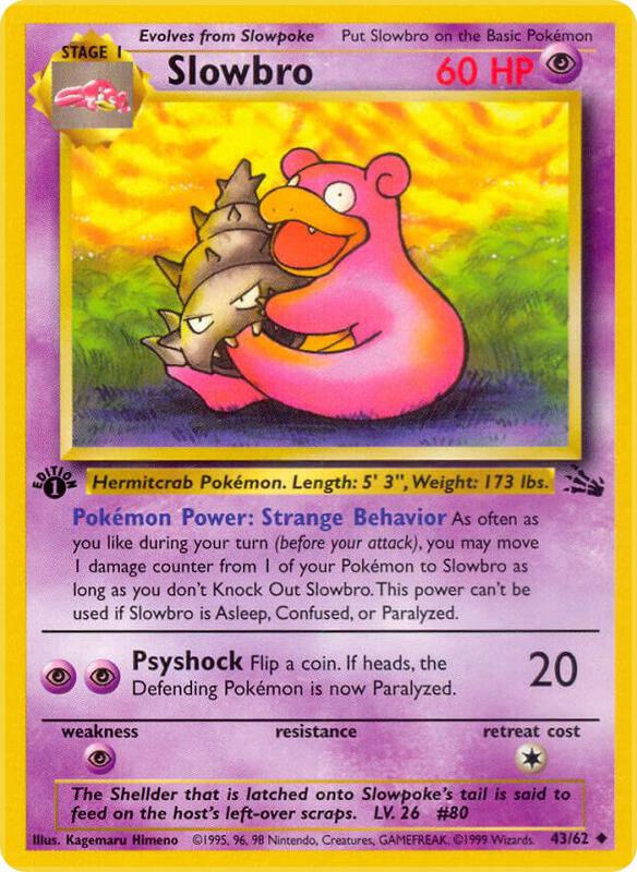 Slowbro 1st Edition Fossil #43/62 Pokémon TCG card (English)