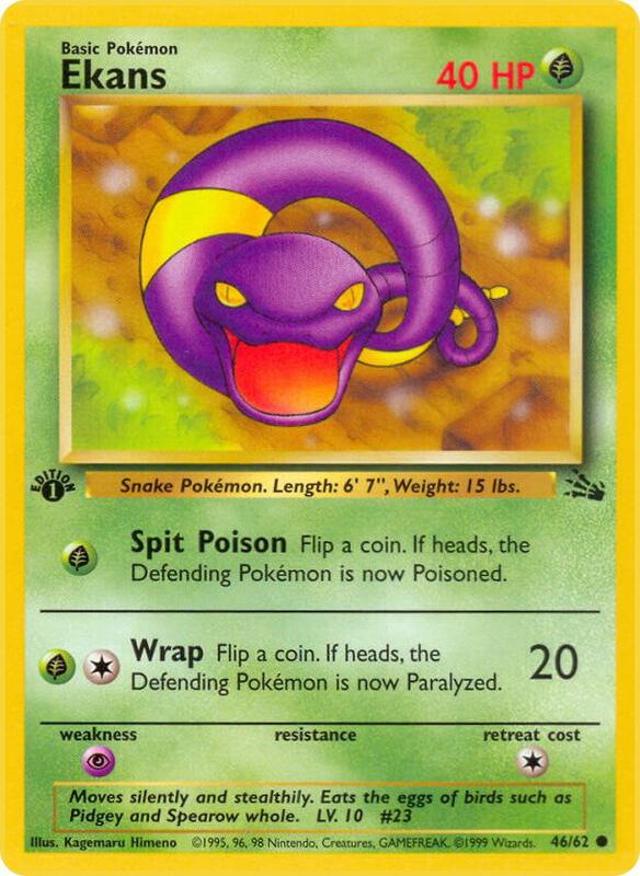 Ekans Fossil #46/62 Pokémon TCG card (English)