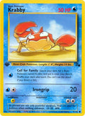 Krabby Unlimited Fossil #51/62 Pokémon TCG card (English)