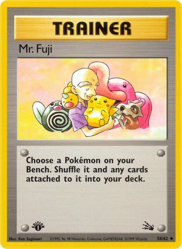 Mr. Fuji Unlimited Fossil #58/62 Pokémon TCG card (English)