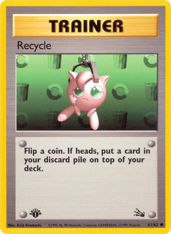 Recycle 1st Edition Fossil #61/62 Pokémon TCG card (English)