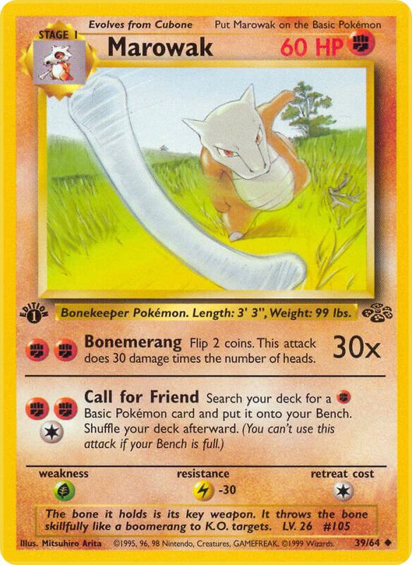 Marowak Unlimited Jungle #39/64 Pokémon TCG card (English)