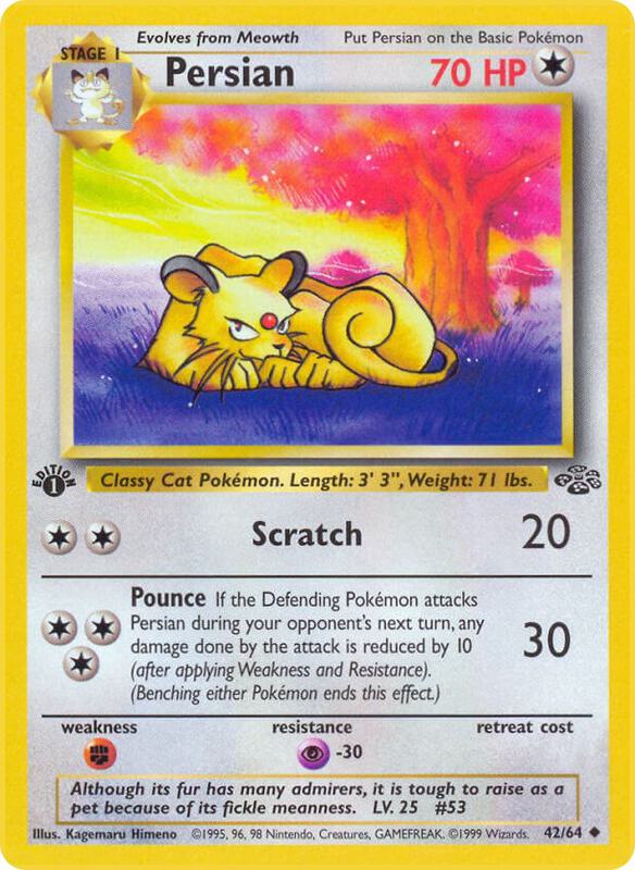 Persian Unlimited Jungle #42/64 Pokémon TCG card (English)