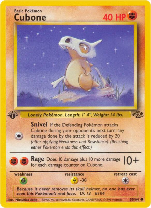 Cubone Unlimited Jungle #50/64 Pokémon TCG card (English)