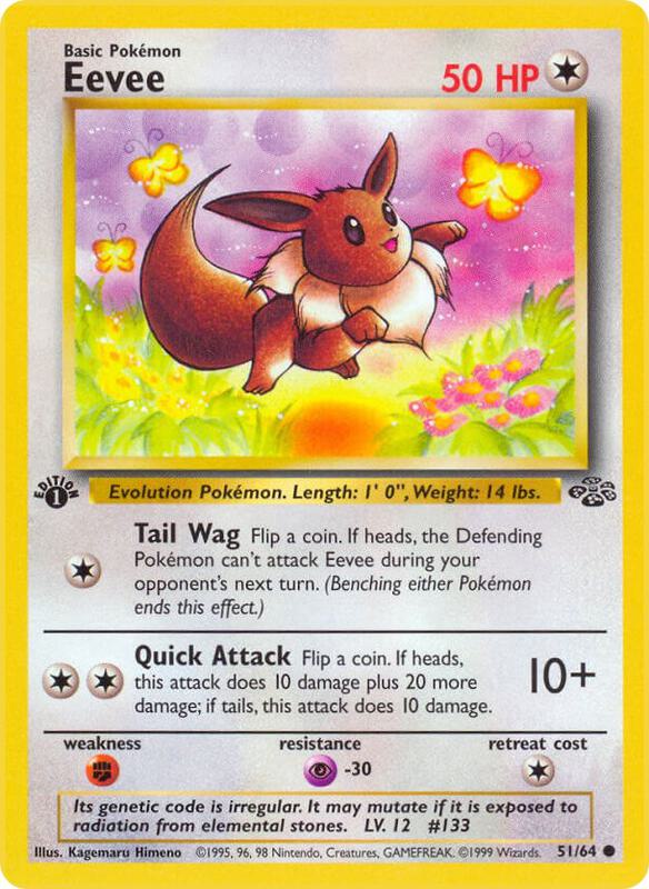 Eevee Unlimited Jungle #51/64 Pokémon TCG card (English)