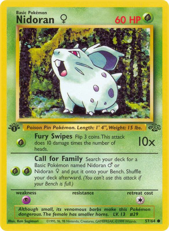 Nidoran F Jungle #57/64 Pokémon TCG card (English)