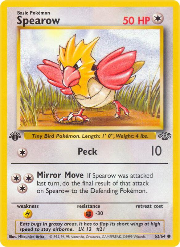 Spearow Unlimited Jungle #62/64 Pokémon TCG card (English)
