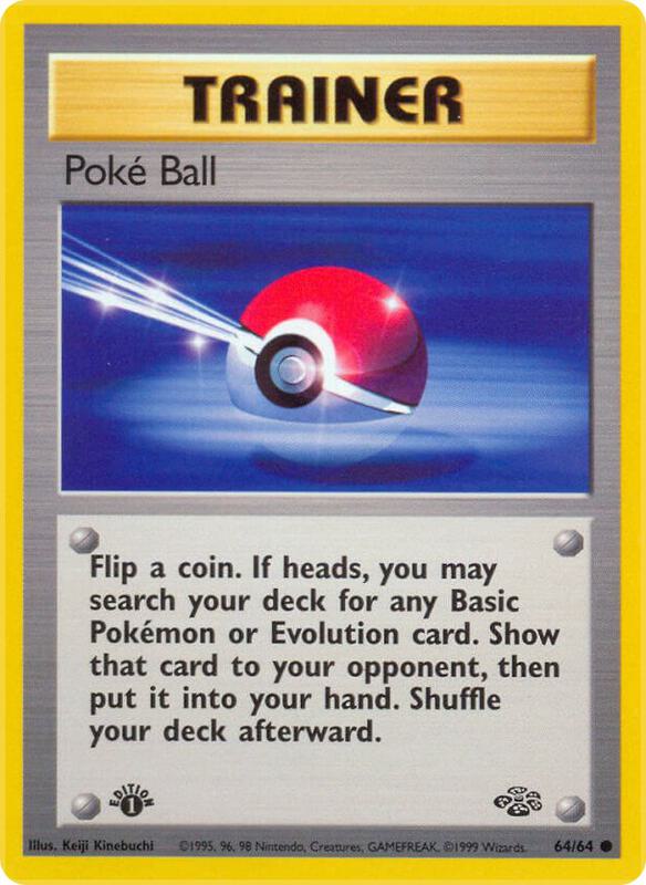 Poke Ball 1st Edition Jungle #64/64 Pokémon TCG card (English)