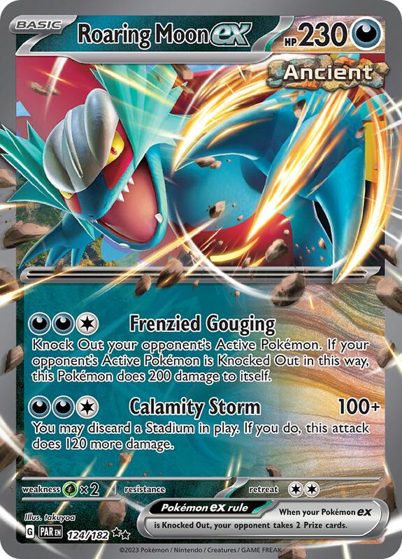 Roaring Moon ex SV04: Paradox Rift #124/182 Pokémon TCG card (English)