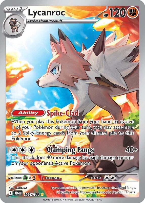 Lycanroc - 166/159 SV09: Journey Together #166/159 Pokémon TCG card (English)