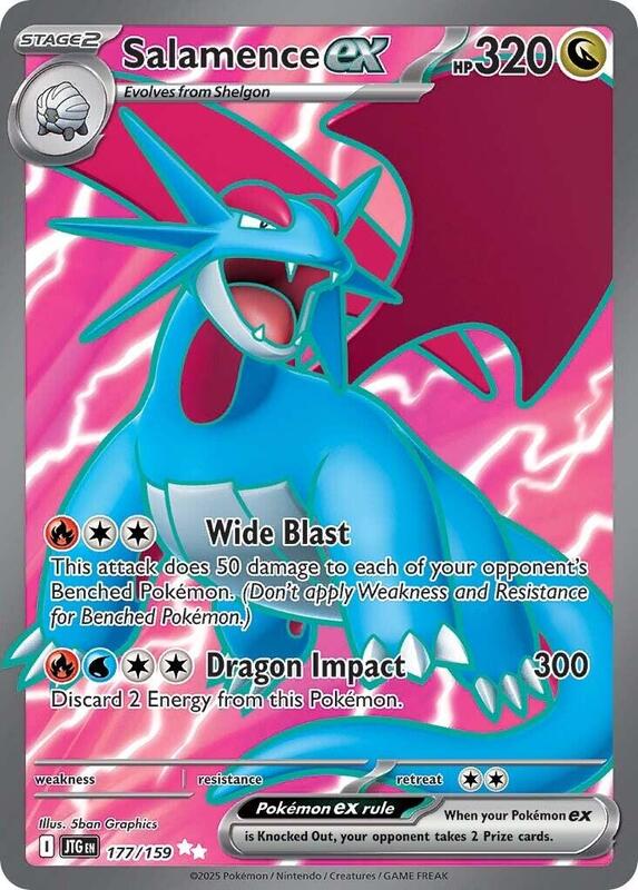Salamence ex - 177/159 SV09: Journey Together #177/159 Pokémon TCG card (English)
