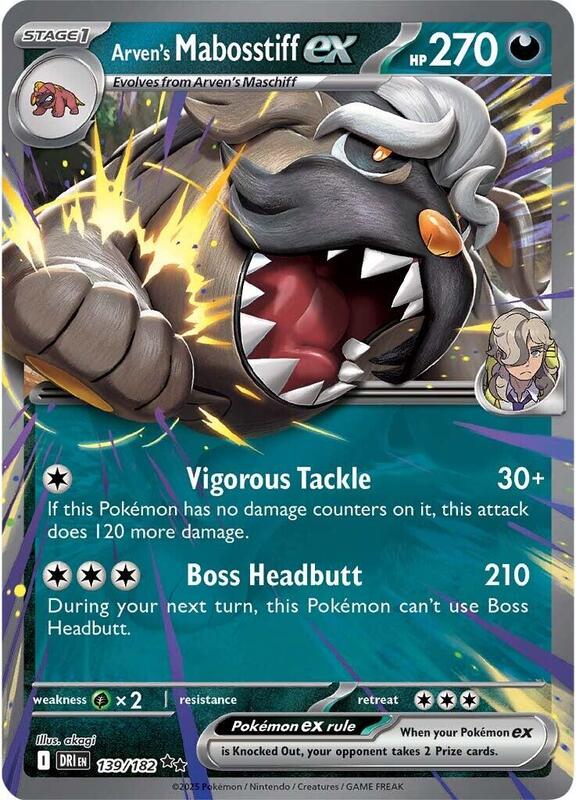 Arven's Mabosstiff ex - 139/182 SV10: Destined Rivals #139/182 Pokémon TCG card (English)