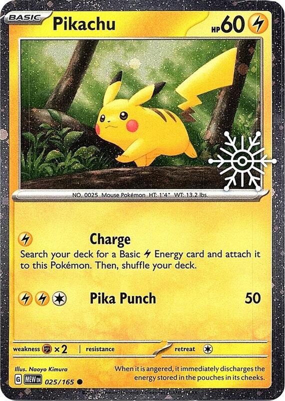 Pikachu - 025/165 (Holiday Calendar) Miscellaneous Cards & Products #025/165 Pokémon TCG card (English)