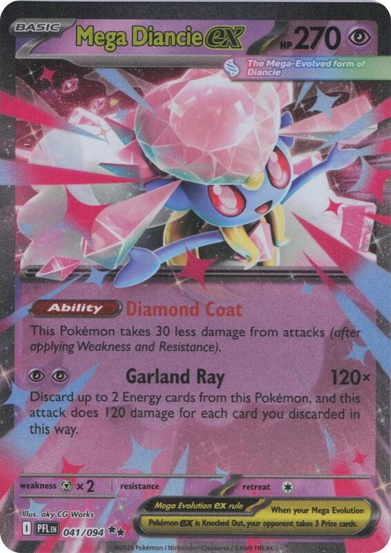 Mega Diancie ex ME02: Phantasmal Flames #041/094 Pokémon TCG card (English)