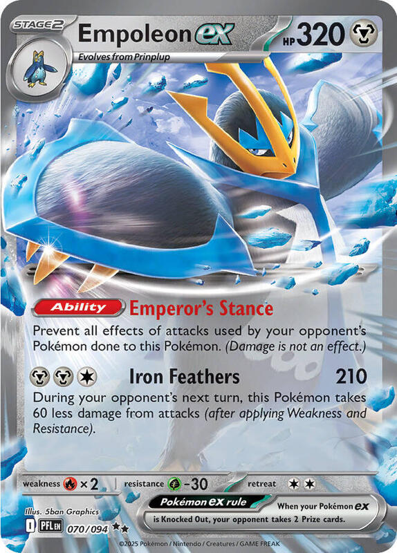 Empoleon ex - 070/094 ME02: Phantasmal Flames #070/094 Pokémon TCG card (English)