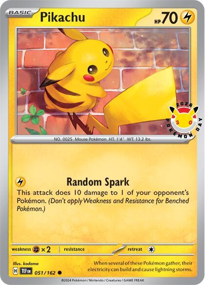 Pikachu (Pokemon Day 2026) Miscellaneous Cards & Products #051/162 Pokémon TCG card (English)