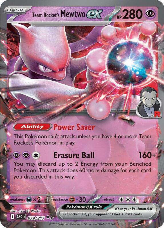 Team Rocket's Mewtwo ex - 079/217 ME: Ascended Heroes #079/217 Pokémon TCG card (English)